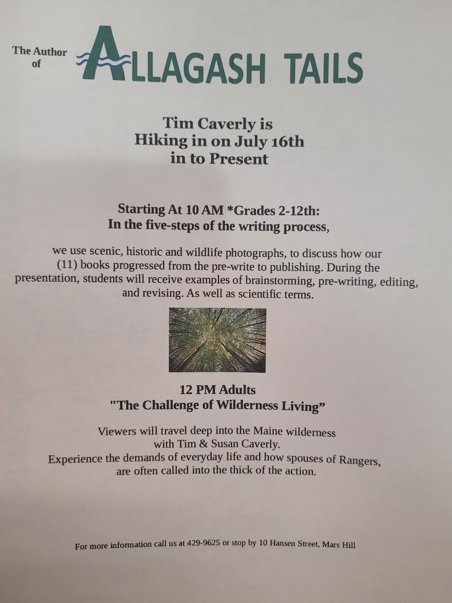 Calendar Walter T.A. Hansen Memorial Library